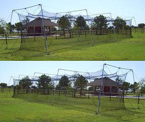   DUTY 55x14x12 #36 Batting Cage Net & 1 1/2in Galvanized Steel Frame