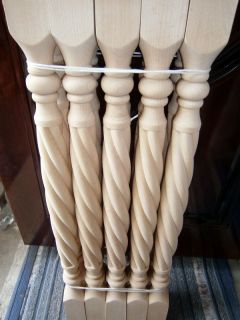 Stair Balusters Spiral Carved Wood Spindles Banisters Staircase 