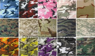 Camouflage Military Cotton Army Camo Bandanas   Dozen