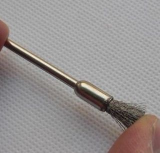   5mm End Stainless Steel Wire Brush 3.2mm mandrel For Rotary Tools