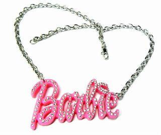 NEW NICKI MINAJ ICED OUT PINK BARBIE PENDANT& 18 CHAIN NECKLACE 