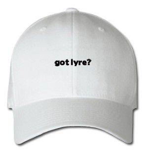 Got Lyre? Musical Instrument Design Embroidered Embroidery Hat Cap