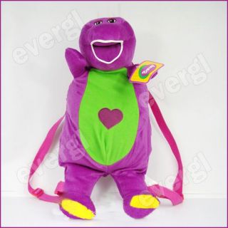 Barney Purple Dinosau Soft 20 Plush Doll Backpack Bag