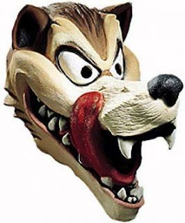 New Scary Big Bad Wolf Adult Deluxe Latex Costume Mask
