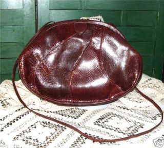 Vintage Barbara Bolan Genuine Lizard Handbag Purse