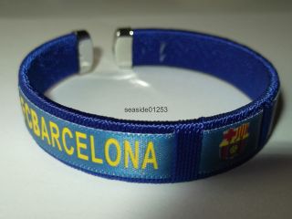 fc barcelona wristband / bracelet   new   barcelona spain football