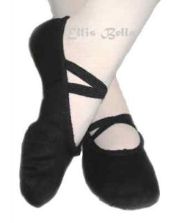 Ellis Bella canvas ballet shoes Foot length 15.0 26.5 cm Black