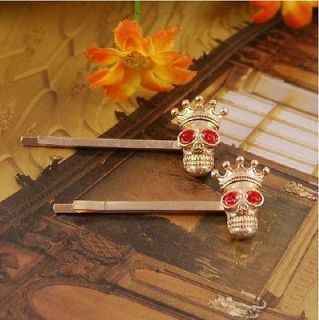 A19 NEW skull WITH FLOWER OR SKULL WITH HAT Hair Tie Clamps Hair rope 