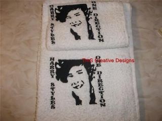   ONE DIRECTION EMBROIDERED HAND TOWEL & FACE CLOTH SET/ALSO JESSIE J