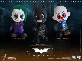 Hot Toys Cosbaby THE DARK KNIGHT Set of 3   Batman   Joker   Bank 