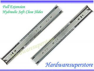   Hydraulic Soft Close Full Extension Ball Bearing Glides Drawer Slide