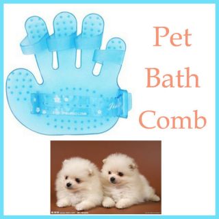   Cat Groom Shower Bath Comb Hand Shape Brush Bath Massage Glove comb