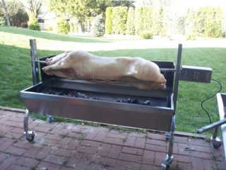   Steel BBQ,Pig,Lamb,Goat,Chicken Spit Roaster Pigroast,Rotisserie Spit