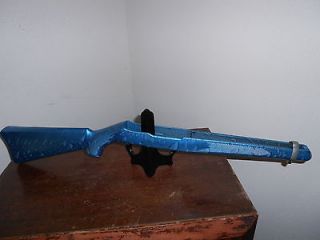Ruger 10/22 stock with hydrographics with barrel band Blue Rain