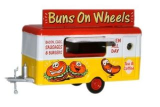 Oxford 76TR006 Buns On Wheels Mobile Food Trailer 1/76 New in Case