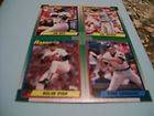 1990 Topps Baseball Wax Box Panel of 4 Cards Rice/Cal Ripken/Nolan 