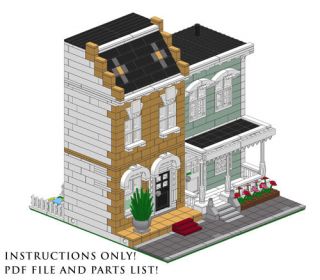 Lego Custom 2 Modular Buildings house INSTRUCTIONS ONLY