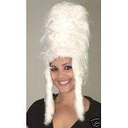 Wig Marie Antoinette beehive costume womens white tall