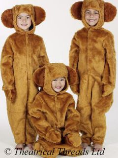 Teddy Bear Costume Brown Fur Three 3 Bears Kids Childs World Book Day 