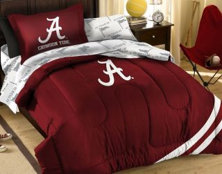 COLLEGE TWIN COMFORTER BED IN BAG * PICK YOUR SCHOOL * 5PC. * FREE 