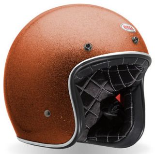 Bell Custom 500 Vintage Motorcycle Helmet Orange Medium