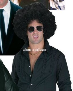 BIG Afro Wig Black Hair Large Fro Pick Curly Halloween Costume Mens 