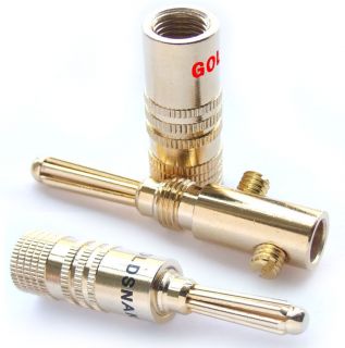   banana plug connector 24K Gold Plated FOR Binding Post Amplifiers