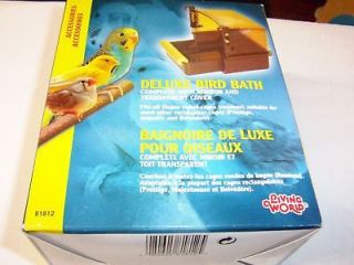 Living World Deluxe Bird Bath W/ Mirror & Cover(81812)