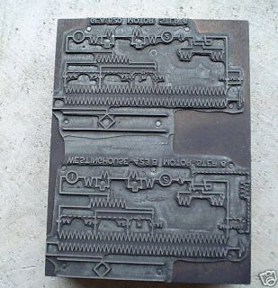 OLD Engineering Metal Printer Block Westinghouse #6