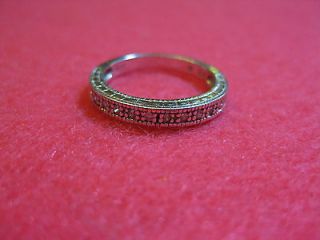 AVON STERLING SILVER CUBIC ZIRCONIA BAND RING   SIZE 6