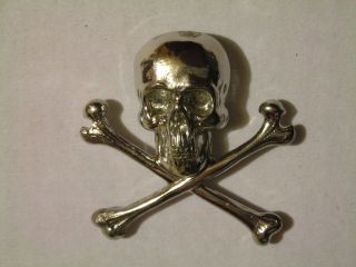Gothic Skull Biker Pirate Jolly Roger Hat Vest Pin Sold only as 