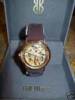 BILL BLASS~ALL GLASS~Collecto​rs Watch~Glass Ruby Mint Amazing 