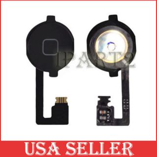 New Home Menu Button Flex Cable + Key Cap assembly for Apple iPhone 4 
