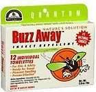 Buzz Away Insect Repellent Towelettes by Quantum Research (12 piece)