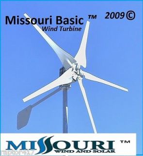 Missouri basic 24 volt 5 blade wind turbine generator 500 watt dc 