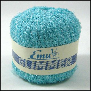 Aqua Blue Emu Glimmer Textured Luster DK Knitting Wool/Yarn