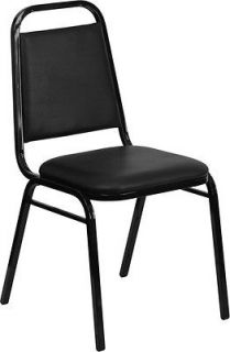 Black Vinyl Steel Frame Banquet Conference Catering Stack Chair