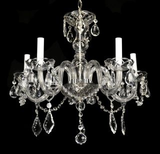   Chandelier Light Waterford Style Vintage Rewired Victorian Glass