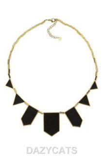 House of Harlow 1960 Nicole Richie gold plated black leather necklace