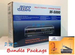   5000 MIDI Multi Karaoke Player + Dual Channel Wireless Microphone
