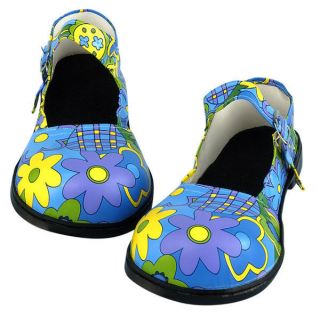 Deluxe Clown Shoes Blue Flower Circus Dress Up Halloween Child Costume 