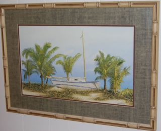 Bob Timberlake Print Beached Double Matted & Framed