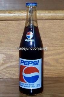 NM 2012 USA MEXICO PEPSI 12 oz CLEAR GLASS BOTTLE   MADE WITH REAL 