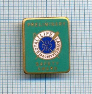   Royal Life Saving Society Enamel Badge/Pin Safety Award England UK