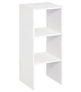 White Wood Laminate Stackable 31 Inch Vertical Organizer