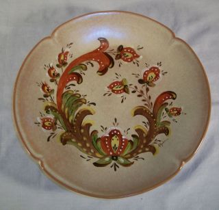Vintage Frankoma Art Pottery Desert Gold Handpainted Dinner Plate 