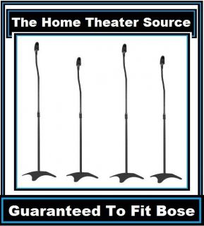   Pair)4 Black Surround Sound Audio Speaker Stand Fit Bose Home Theater