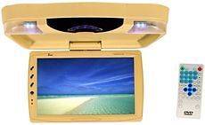    TN 14 TFT Tan Flip Down Car Video Monitor w/ Built In DVD Player