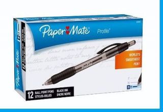   Mate Profile Retractable Ballpoint BLUE Ink ball Pens (1 box, 12 pens