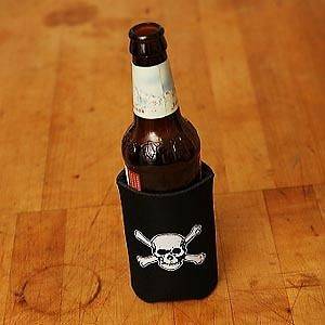   and Bones Pirate Beer Soda Pop Can Koozie Koolie Cooler Insulator